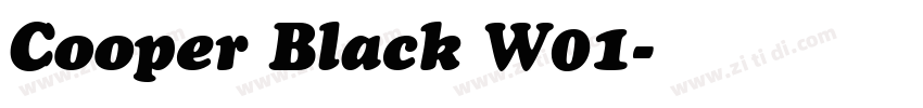 Cooper Black W01字体转换